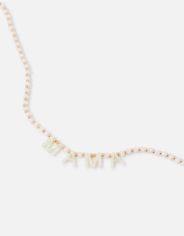 Accessorize MAMA Pearlescent Beads Necklace Women Necklaces