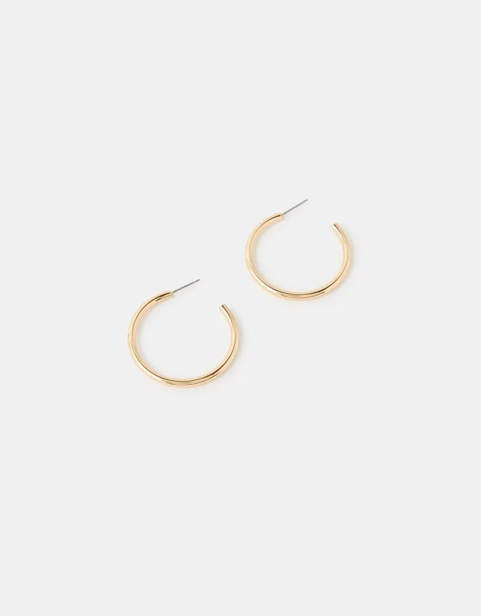 Accessorize Medium Tube Hoop Earrings Women Earrings