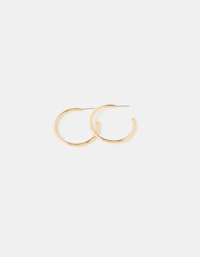 Accessorize Medium Tube Hoop Earrings Women Earrings