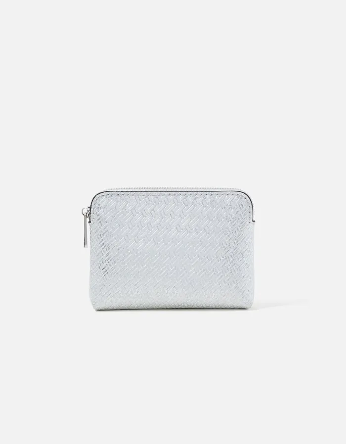 Accessorize Metallic Coin Purse Silver Silver Women Vegan Bags Backpacks and Purses