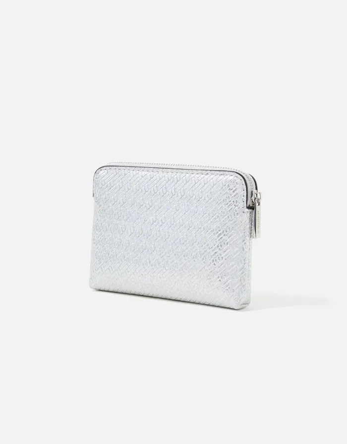 Accessorize Metallic Coin Purse Silver Silver Women Vegan Bags Backpacks and Purses