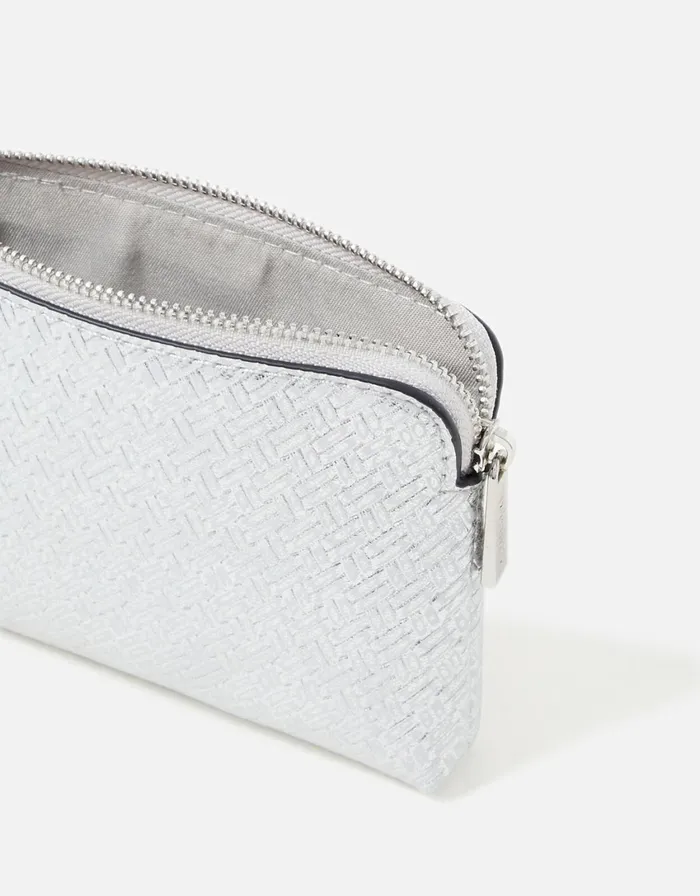 Accessorize Metallic Coin Purse Silver Silver Women Vegan Bags Backpacks and Purses