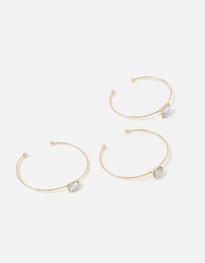 Accessorize Mixed Shape Bangle Set Women Bracelets