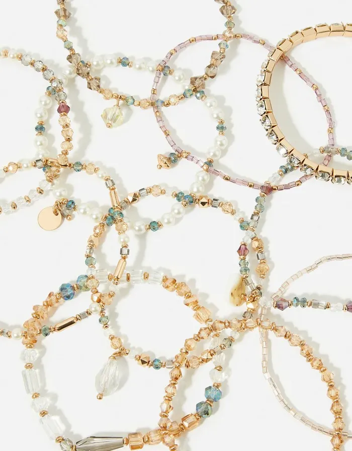 Accessorize Pastel Pop Stretch Bracelet Set Women Bracelets