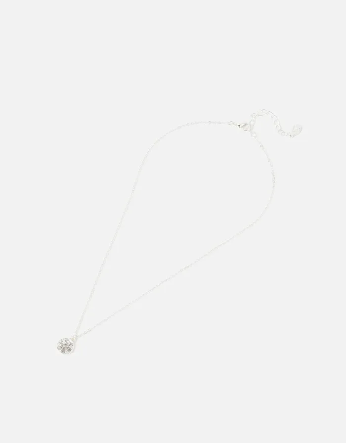 Accessorize Pave Circle Pendant Necklace Women Necklaces