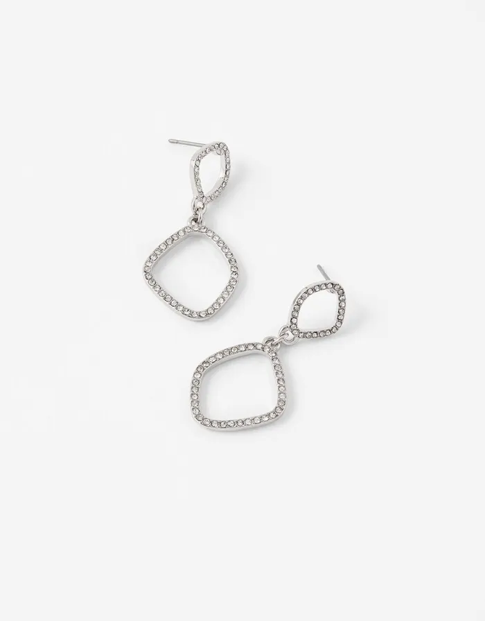 Accessorize Pave Short Drop Earrings Women Earrings
