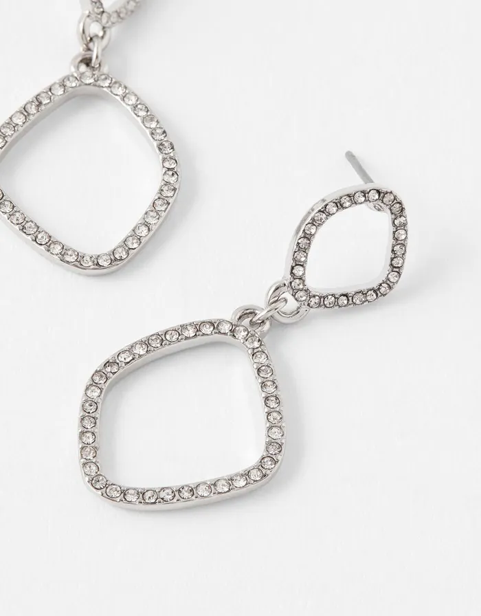 Accessorize Pave Short Drop Earrings Women Earrings