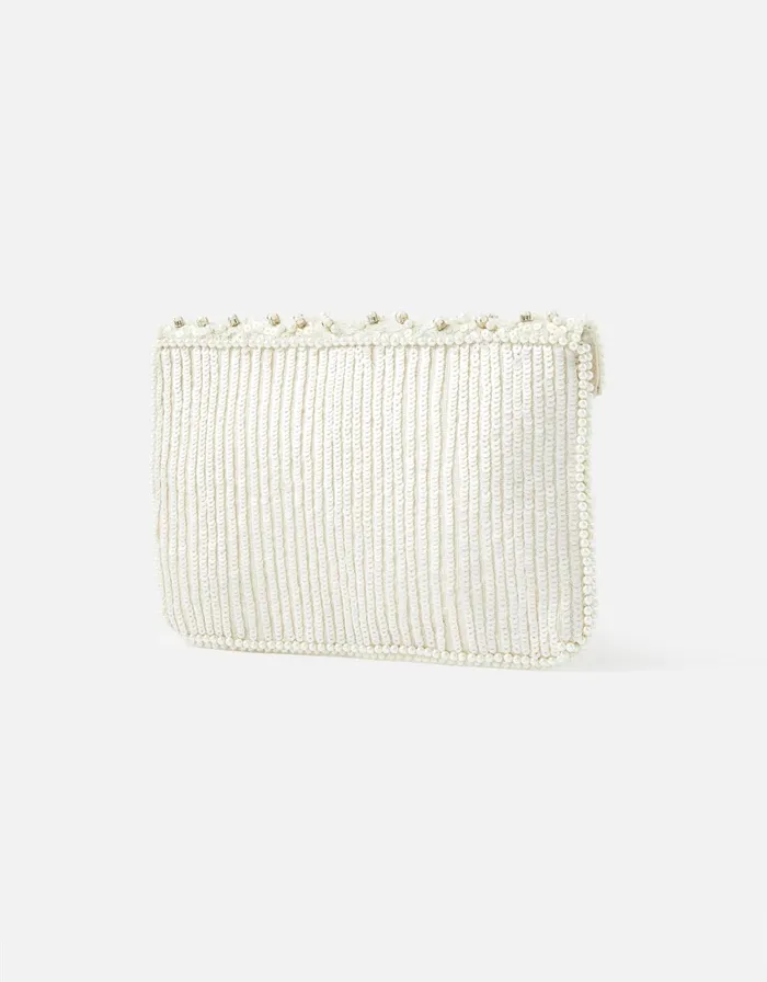 Accessorize Pearl Beaded Clutch Bag Women Clutch Bags