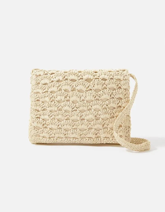 Accessorize Rae Scallop CrossBody Bag Natural Women Beach Bags