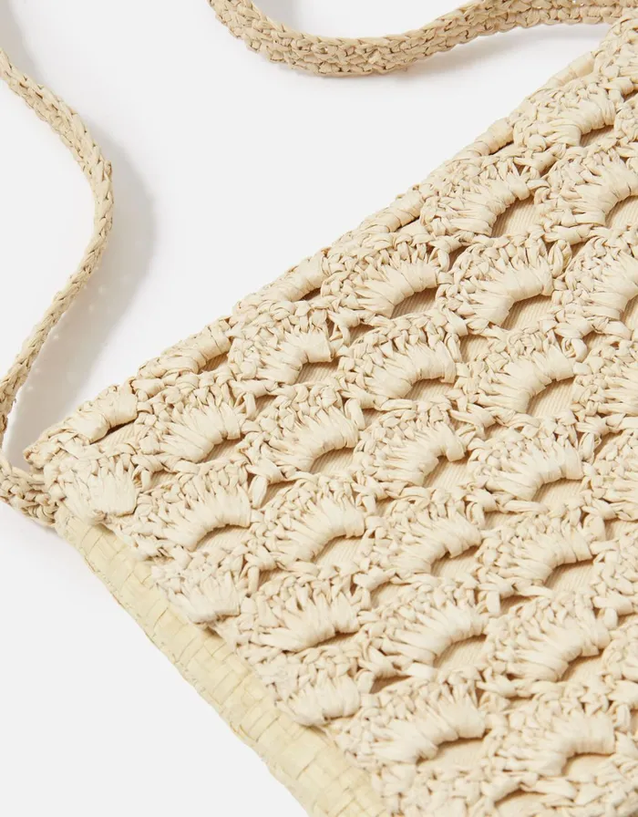 Accessorize Rae Scallop CrossBody Bag Natural Women Beach Bags
