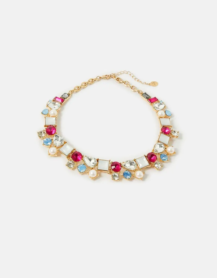 Accessorize Romantic Ramble Eclectic Stone Collar Necklace Women Necklaces