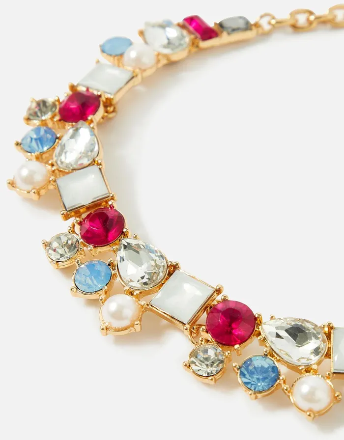 Accessorize Romantic Ramble Eclectic Stone Collar Necklace Women Necklaces