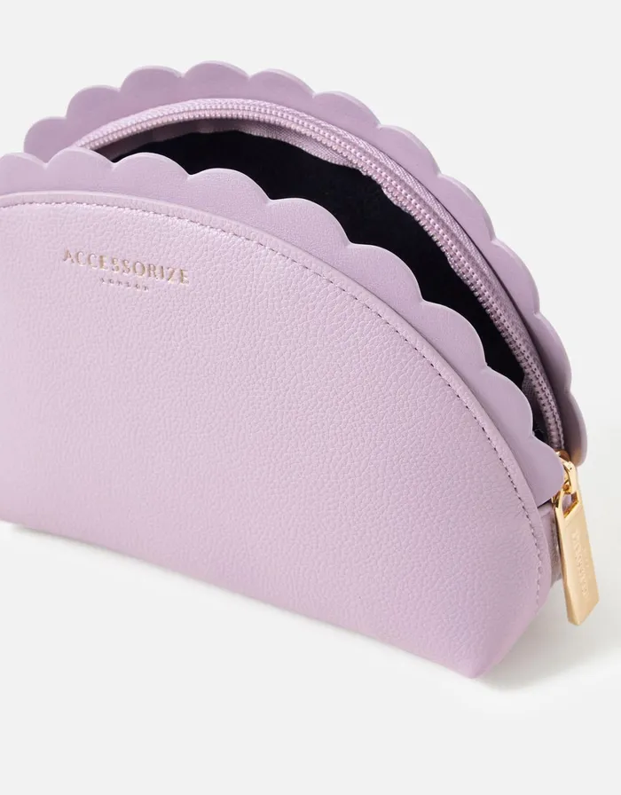 Accessorize Scallop Small Curve Makeup Bag Women Travel Bags