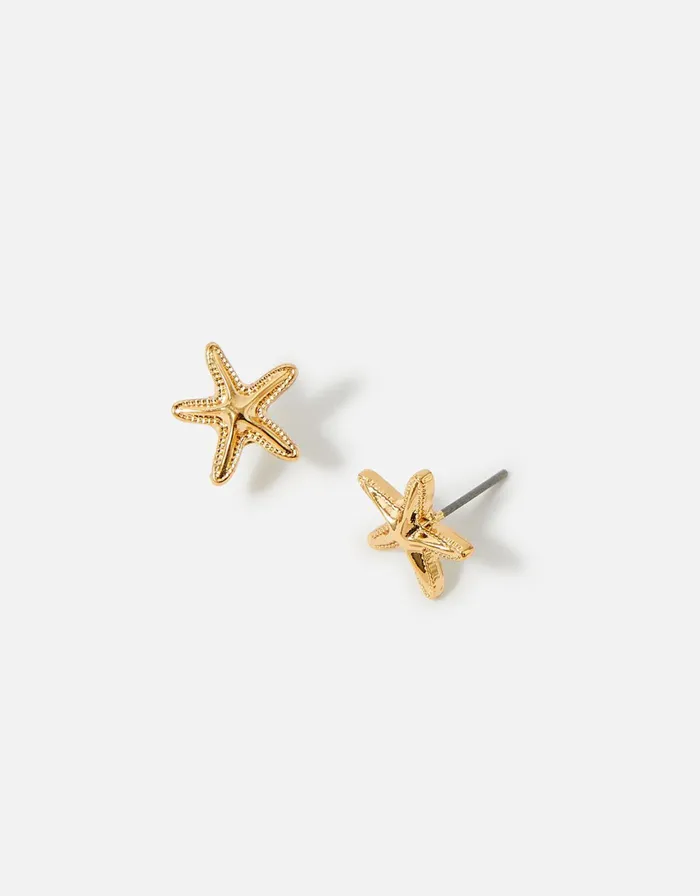 Accessorize Seascape Tiny Starfish Stud Earrings Women Earrings