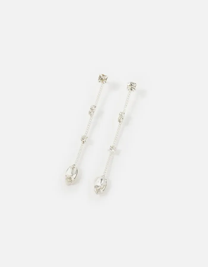 Accessorize Sparkle Chain Drop Earrings Women Earrings