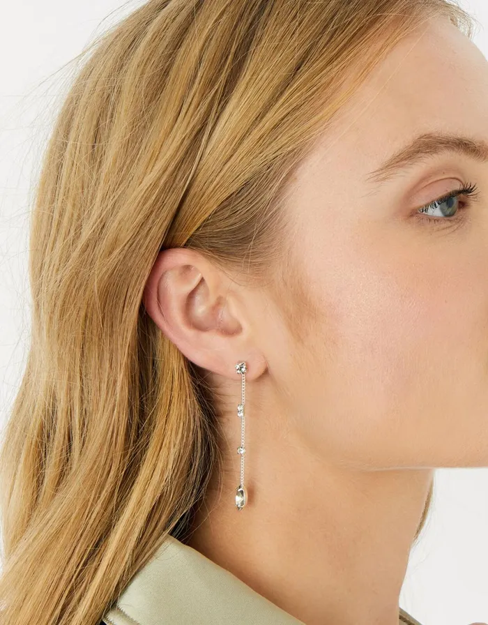 Accessorize Sparkle Chain Drop Earrings Women Earrings