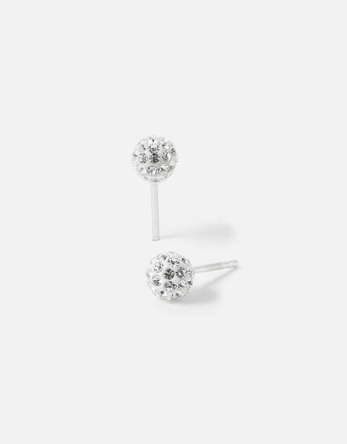 Accessorize Sparkle Pave Ball Stud Earrings Women Earrings