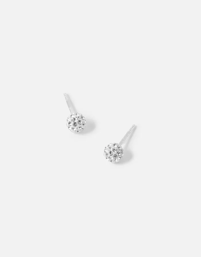 Accessorize Sparkle Pave Ball Stud Earrings Women Earrings