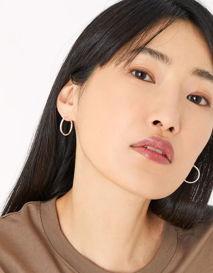 Accessorize Sterling Silver Chunky Hoop Earrings Women Earrings