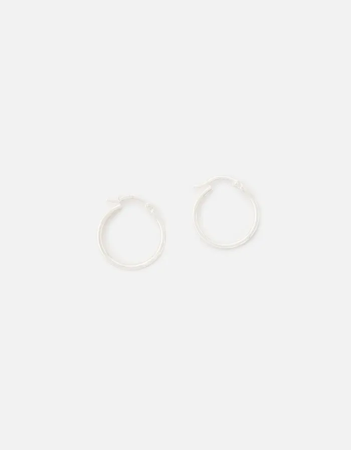 Accessorize Sterling Silver Chunky Hoop Earrings Women Earrings