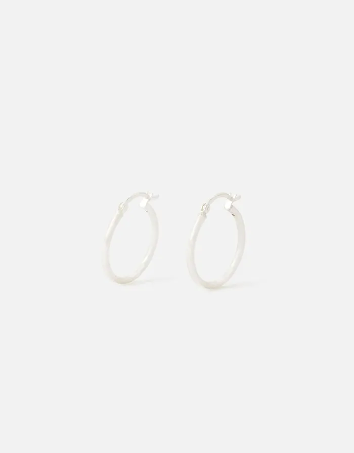 Accessorize Sterling Silver Chunky Hoop Earrings Women Earrings