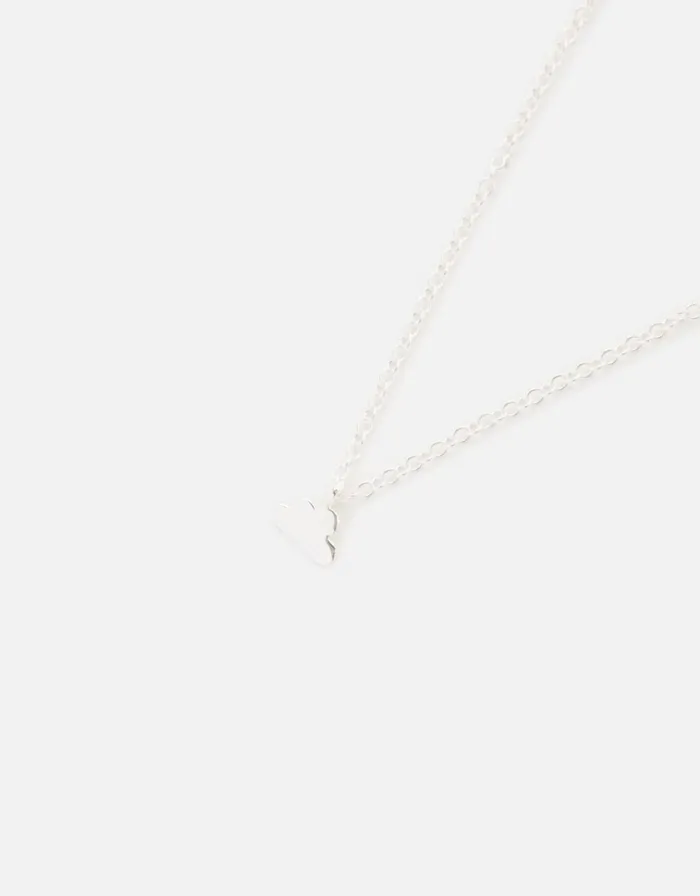 Accessorize Sterling Silver Cloud Pendant Necklace Women Necklaces