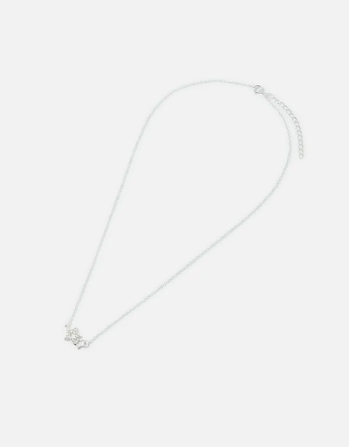 Accessorize Sterling Silver Sparkle Shooting Star Necklace Women Necklaces