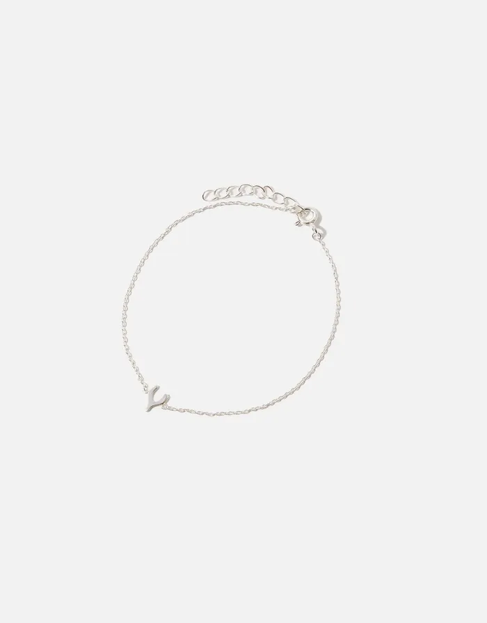 Accessorize Sterling Silver Wishbone Bracelet Women Bracelets