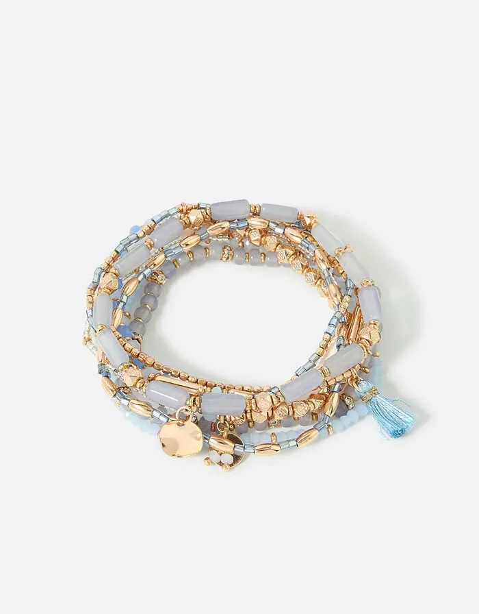 Accessorize Stretch Bracelet Multipack Blue Blue Women Bracelets