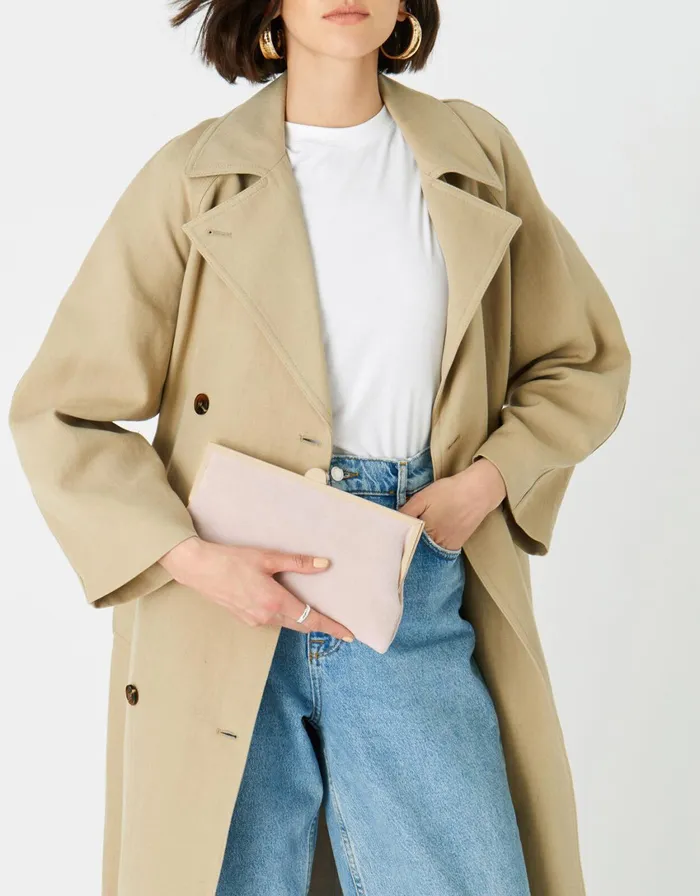 Accessorize Suedette Clipframe Clutch Bag Nude Nude Women Clutch Bags