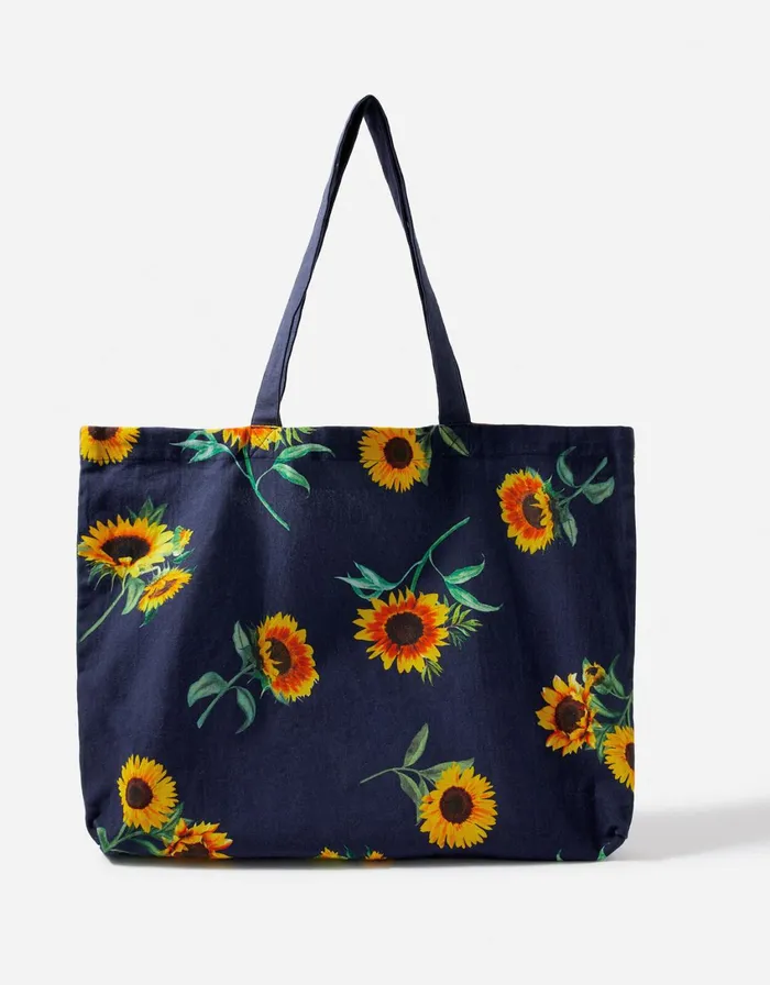 Accessorize Sunflower Canvas Shopper Bag Women Tote and Shopper Bags