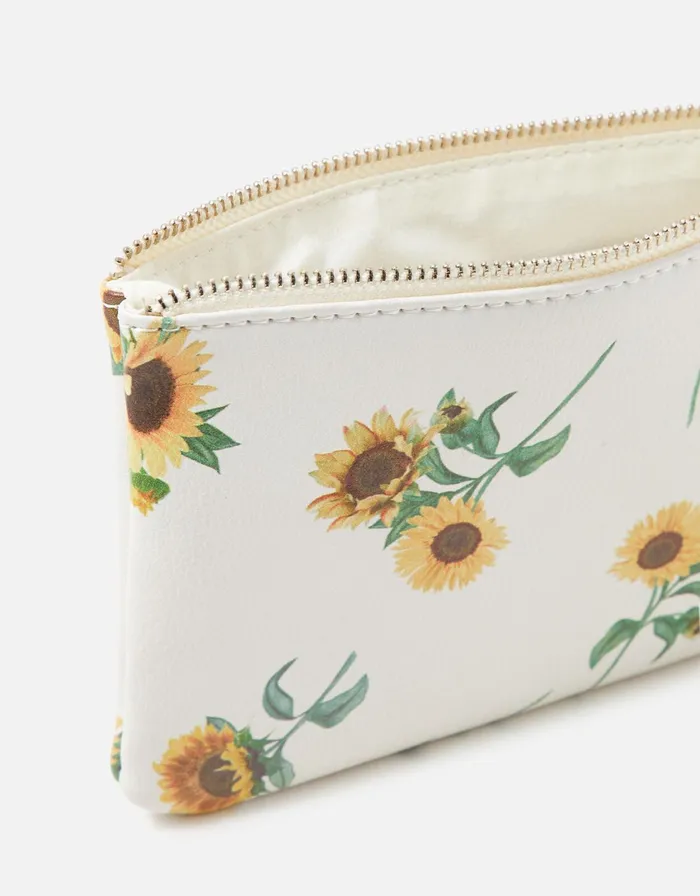 Accessorize Sunflower Print Coin Purse Women Vegan Bags Backpacks and Purses