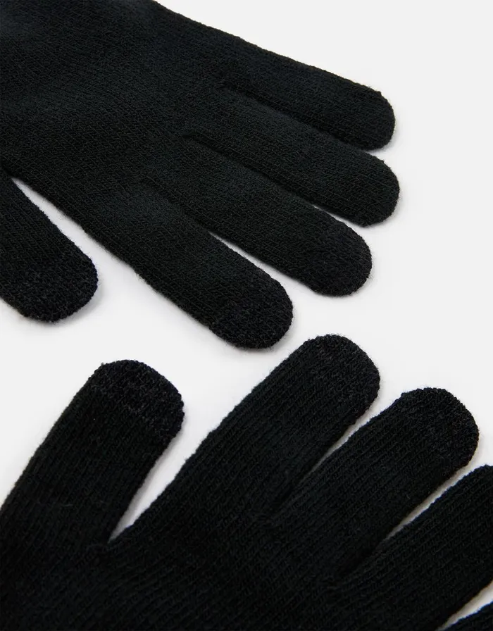 Accessorize SuperStretchy Touchscreen Gloves Black Women Gloves