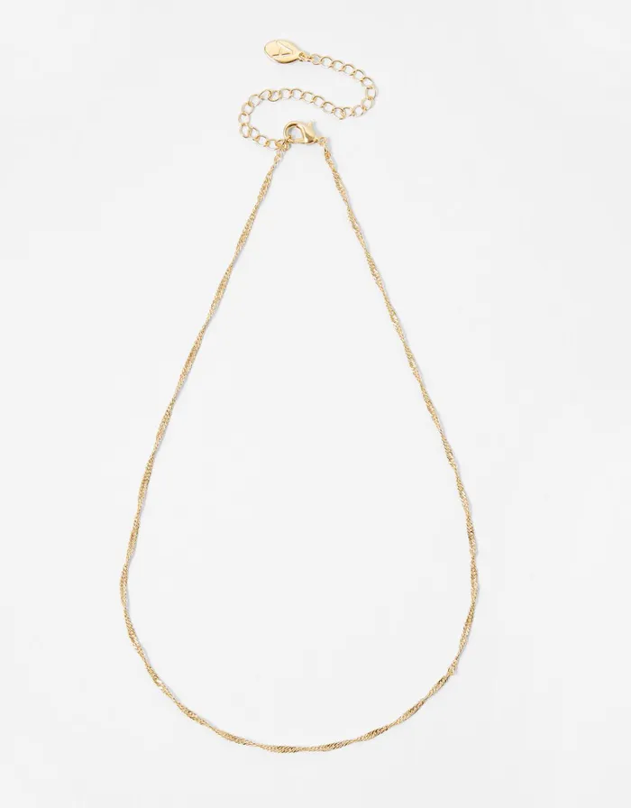 Accessorize Twist Chain Necklace Gold Gold Women Necklaces