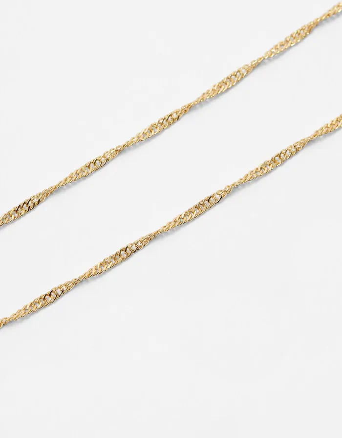 Accessorize Twist Chain Necklace Gold Gold Women Necklaces