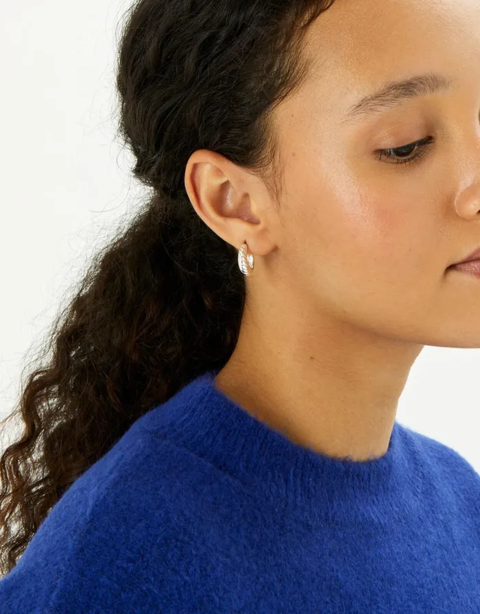 Accessorize Twisted And Huggie Chunky Hoops Women Earrings