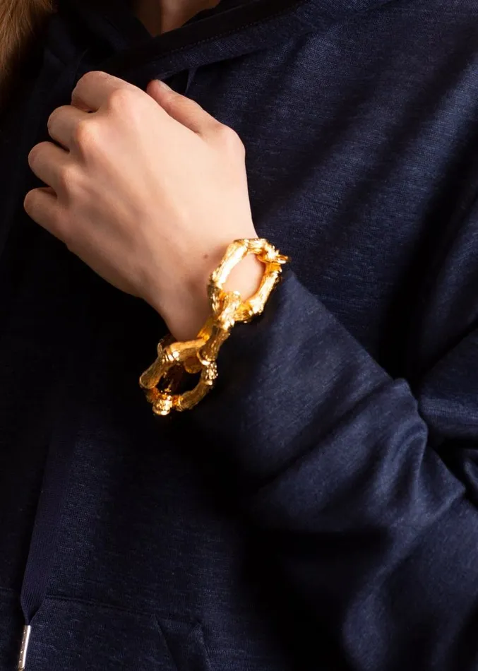Adam Lippes Bracelets Bamboo Link Bracelet Gold 8211 Women