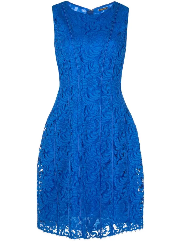 Adam Lippes Dresses and Jumpsuits Seamed Flare Dress In Corded Lace Cobalt 8211 Women