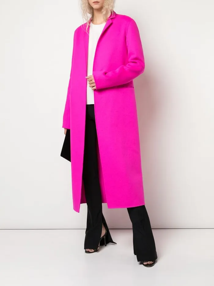 Adam Lippes Jackets and Coats Menwear Coat In Double Face Wool Hot Pink 8211 Women