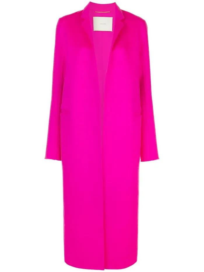Adam Lippes Jackets and Coats Menwear Coat In Double Face Wool Hot Pink 8211 Women