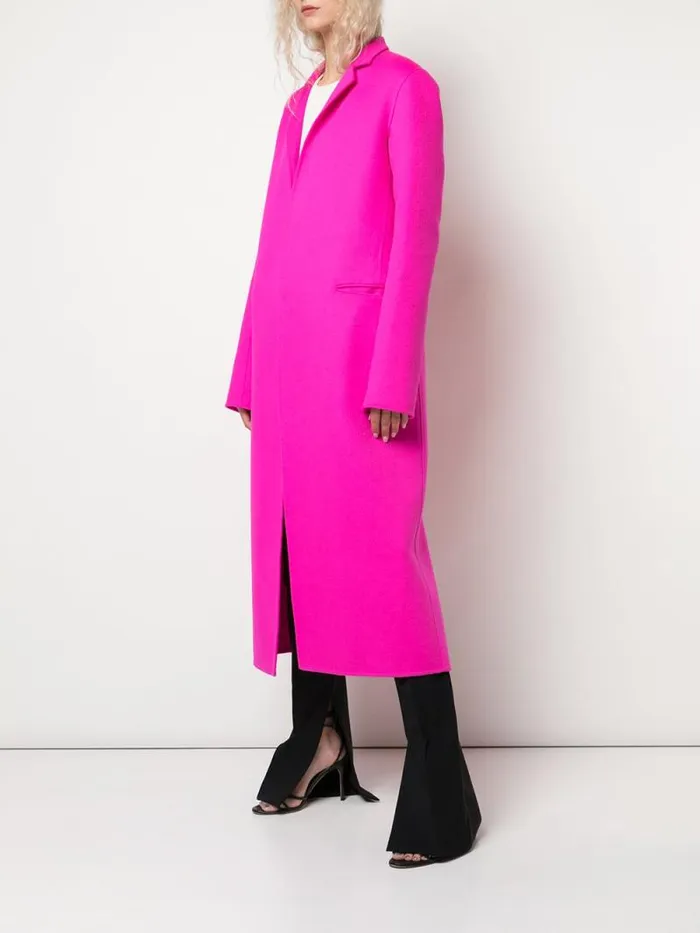 Adam Lippes Jackets and Coats Menwear Coat In Double Face Wool Hot Pink 8211 Women