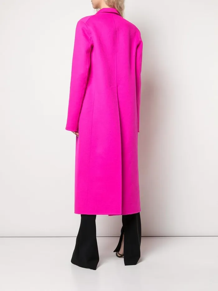 Adam Lippes Jackets and Coats Menwear Coat In Double Face Wool Hot Pink 8211 Women