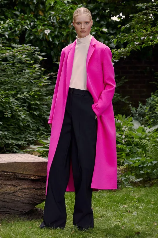 Adam Lippes Jackets and Coats Menwear Coat In Double Face Wool Hot Pink 8211 Women