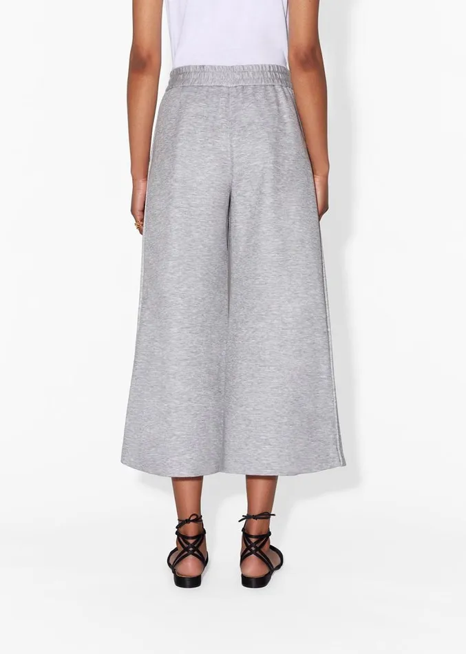 Adam Lippes Pants WideLeg Culotte In Luxe Jersey Heather Grey 8211 Women