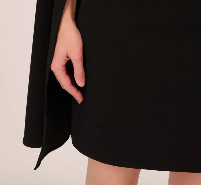 Adrianna Papell Day Dresses Off The Shoulder Cape Dress In Black 8211 Women