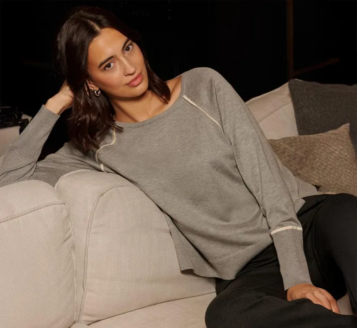 Adrianna Papell Sweaters Sweater Vest Collared Twofer Shirt In Heather Grey Cream 8211 Women Adrianna Papell Sweaters Sweater Vest Collared Twofer Shirt In Heather Grey Cream 8211 Women