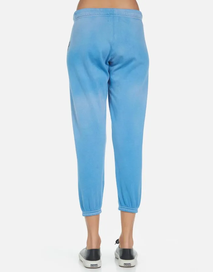 Alana Heart Leopard Faded Riptide Women039s Lauren Moshi Crop Sweatpants