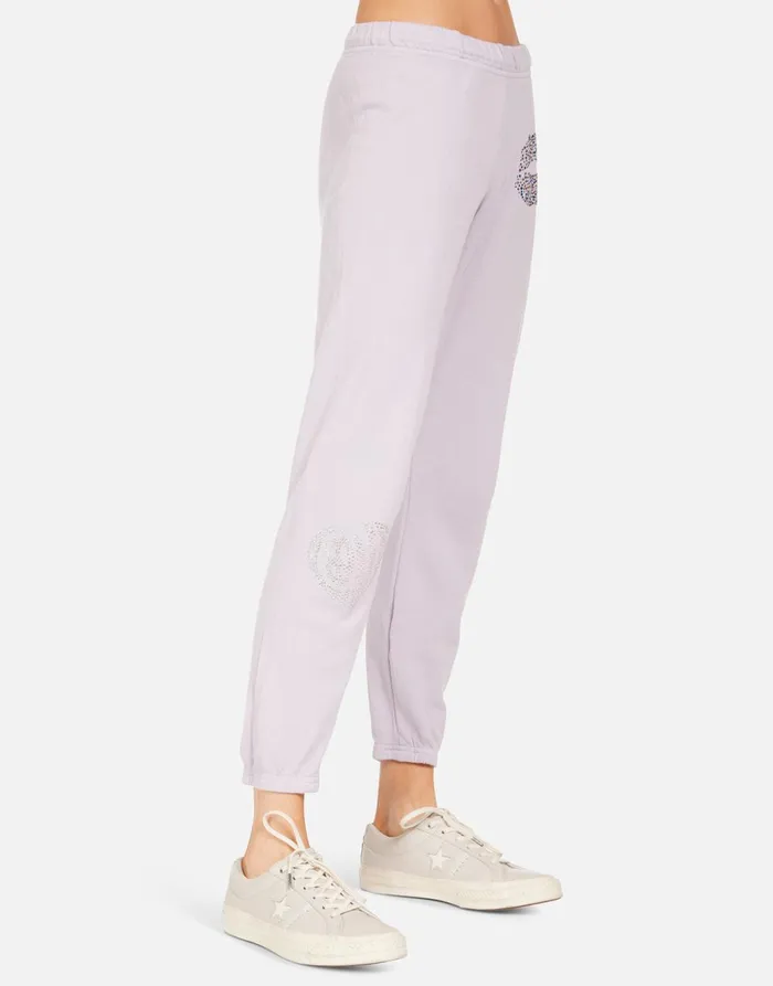 Alana X Crystal Sprinkle Lip Lavender Women039s Lauren Moshi Crop Sweatpants