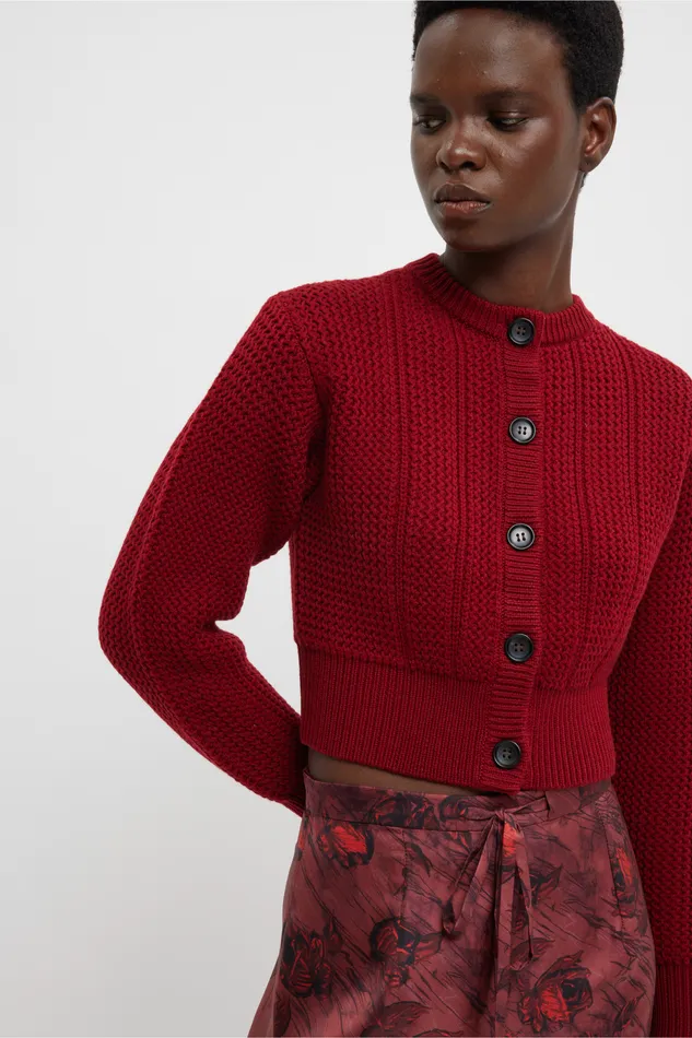 Albert Knit In Deep Red Cashfeel Knitwear Emilia Wickstead Women Albert Knit In Deep Red Cashfeel Knitwear Emilia Wickstead Women