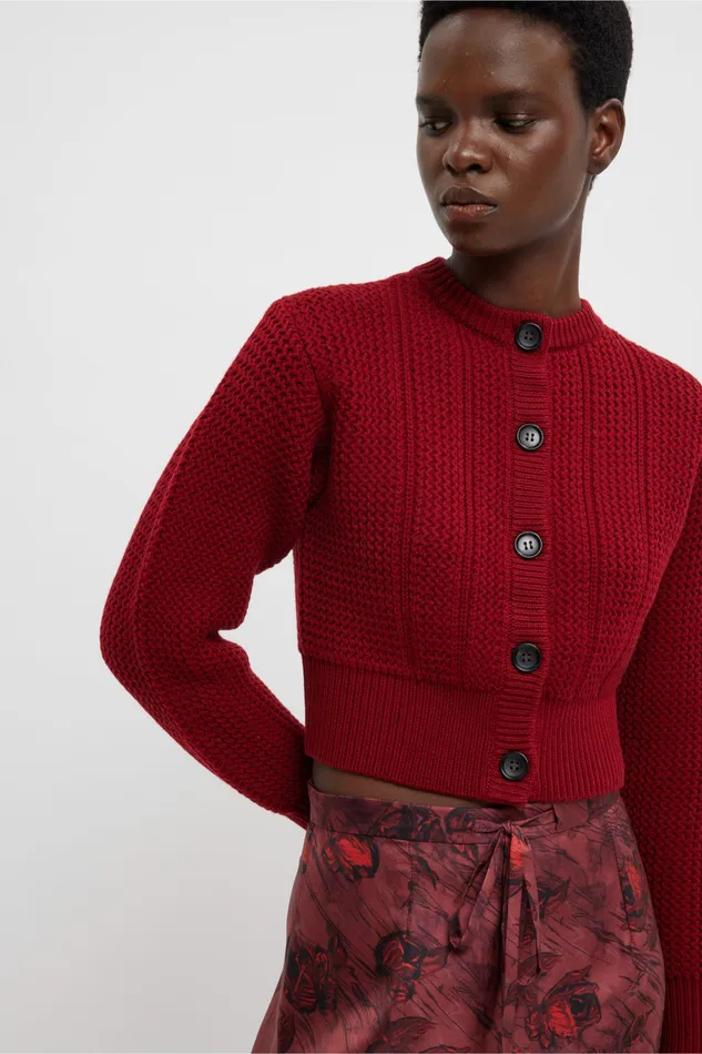 Albert Knit In Deep Red Cashfeel Knitwear Emilia Wickstead Women Albert Knit In Deep Red Cashfeel Knitwear Emilia Wickstead Women